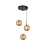 Modern Amber Globe Pendant