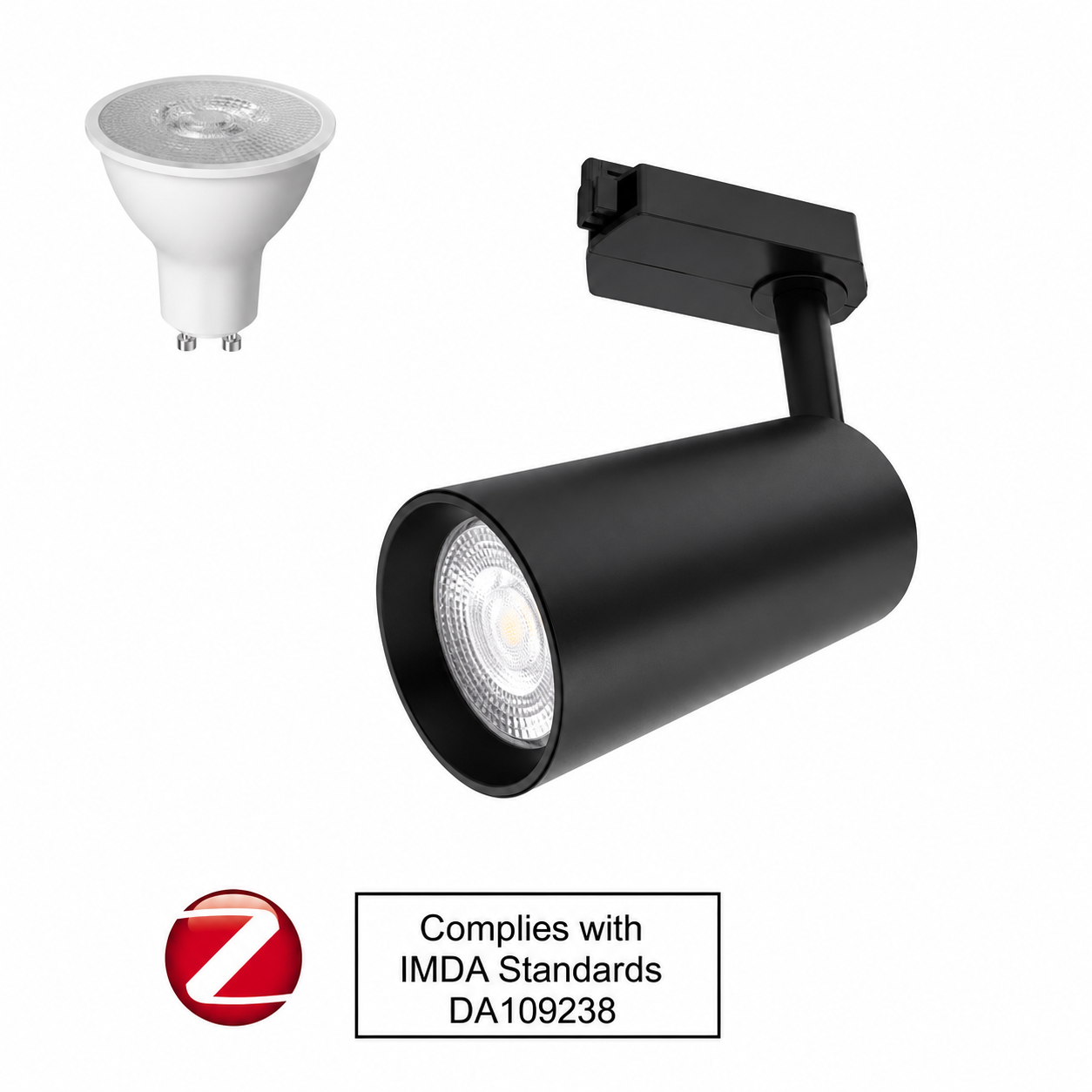3601289c-ab80-45e5-80b6-8c00ad20eed8 ECODO Smart GU10 (Black/White) Venti Track Light - Image 1