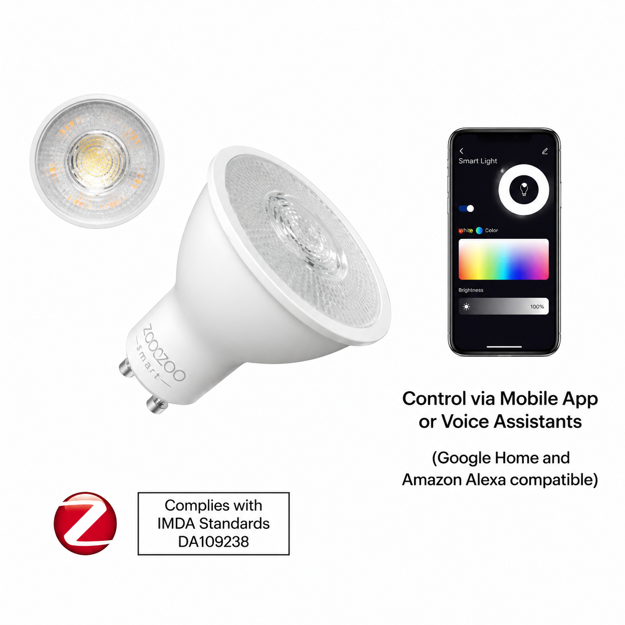3dd1ecda-c996-4d5f-8378-9d6cba3944fa ECODO Smart RGB GU10 Bulb 6W - Image 1