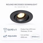 Modern Adjustable Recessed Spotlight (GU10)– DL-1660r