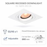 Modern Adjustable Recessed Spotlight (GU10)– DL-5601s