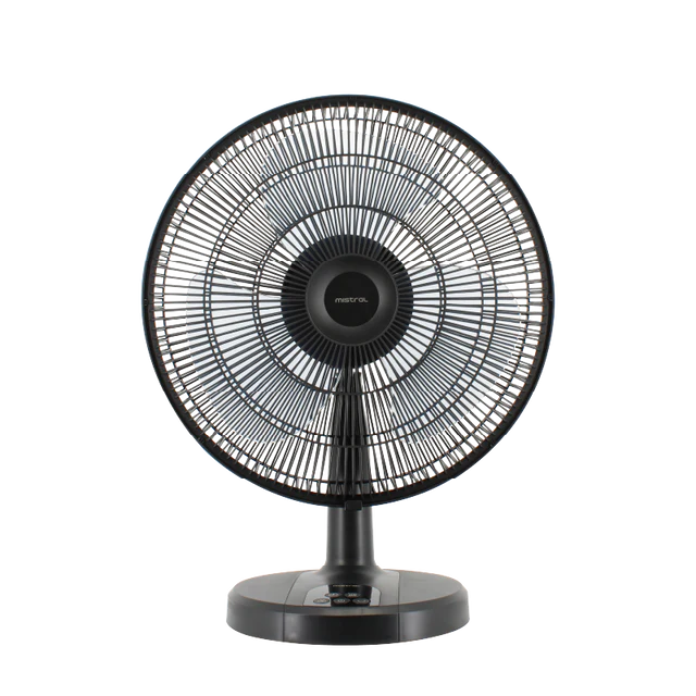 MTF1697DR-front Mistral Matt Black Gen 1 - 16" DC Table Fan with Remote - Image 1