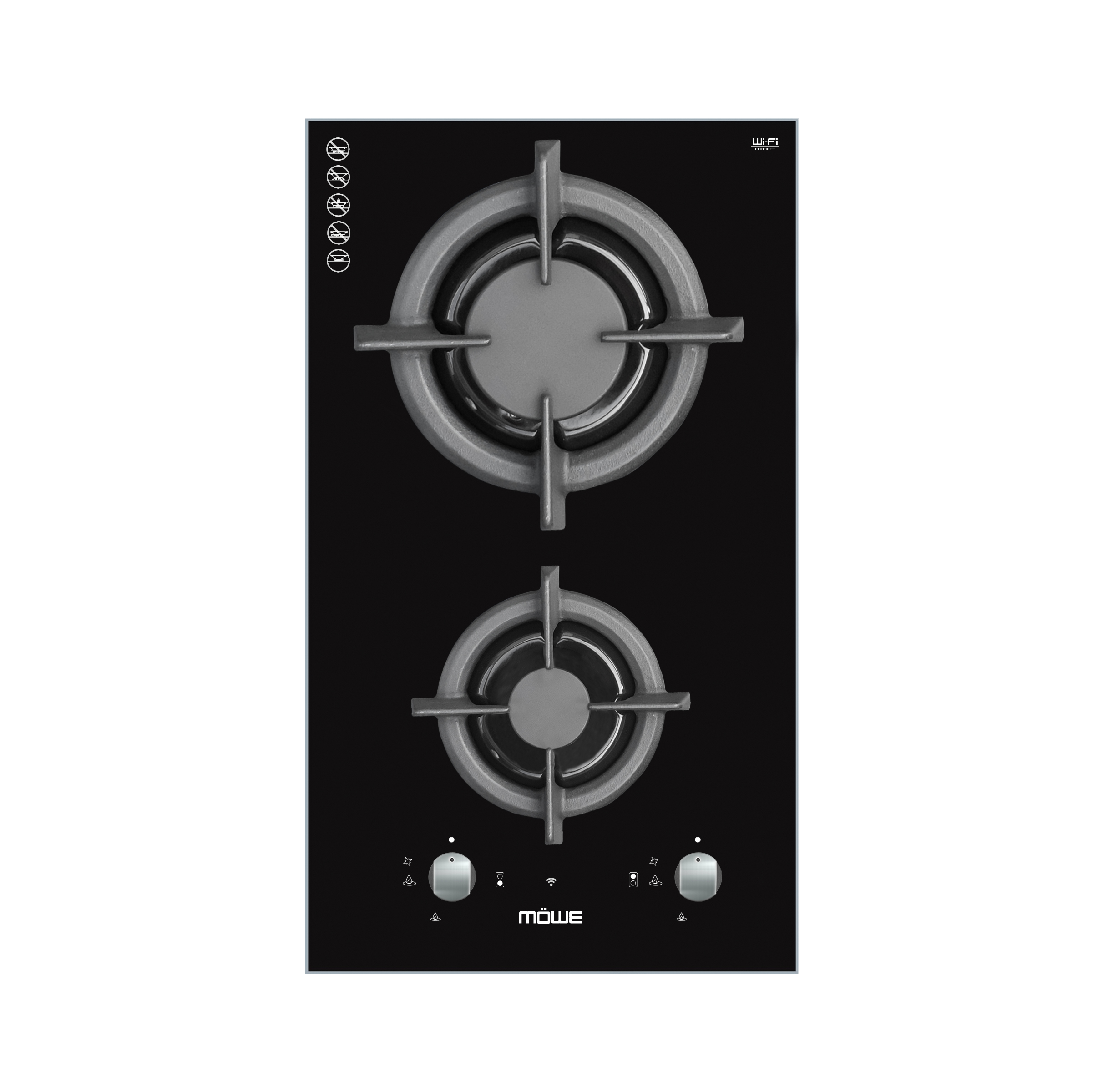 MW230G-30cm-Wi-Fi-Hob-With-2-Burners-1 Mowe 30cm Wi-Fi Hob with 2 Burners Glass - Image 1