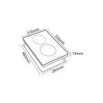 Mowe 30 cm Wi-Fi Induction Hob with 2 Zones Glass - Image 2