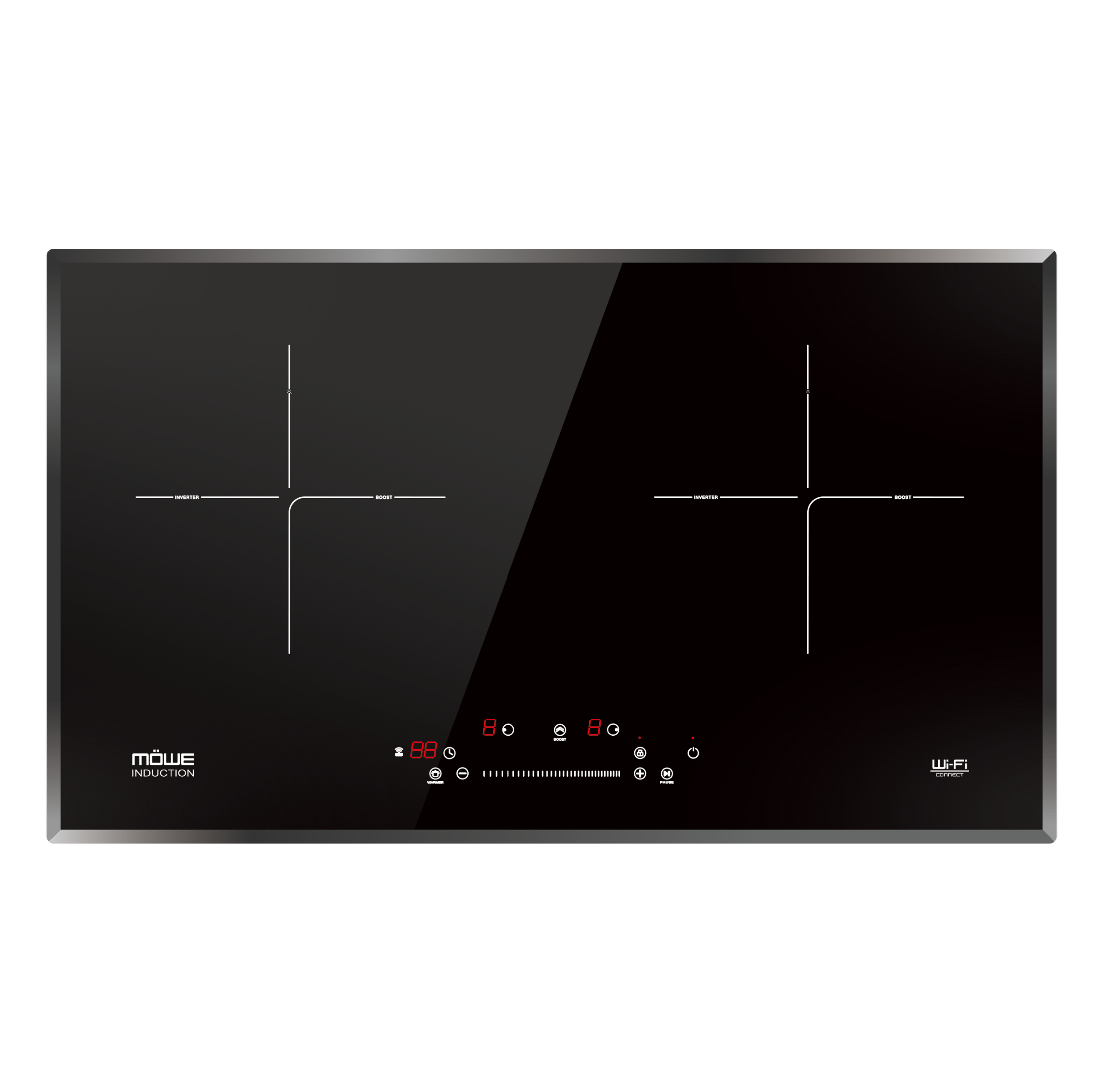 MW278i-70cm-Wi-Fi-Induction-Hob-1 Mowe Wi-Fi Induction Hob with 2 Zones Glass - Image 1