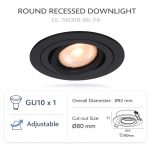 Modern Adjustable Recessed Spotlight (GU10)– DL-5600r