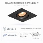 Modern Adjustable Recessed Spotlight (GU10)– DL-5601s - Image 2