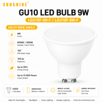 Sunshine (Milky Wide Angle) GU10 LED Bulb 9W (LGU10F-9D-F / LGU10F-9W-F)