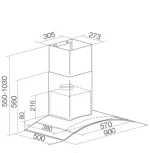Aerogaz AZ-3509 - 90cm Chimney Hood - Image 2
