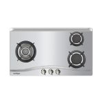 Aerogaz AZ-333SF - 86cm Stainless Steel Gas Hob 3 Burners