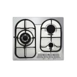 Aerogaz AZ-370SF - 58cm Stainless Steel Gas Hob 3 Burners