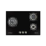 Aerogaz AZ-373F - 70cm Tempered Glass Gas Hob 3 Burners