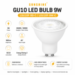 Sunshine GU10 LED Light Bulb LGU10F-9D-C/ LGU10F-9W-C