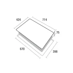 Aerogaz AZ-7388IV - 71cm Hybrid Hob 2 Burners - Image 2