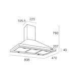 Aerogaz AZ-3503C - 90cm Chimney Hood - Image 2