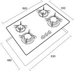 Aerogaz AZ-468SF - 90cm Stainless Steel Hob 4 Burners - Image 2
