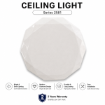 Lightinghub Ceiling Light Series 2581 | Modern Diamond Design LED | 12R 18R 24R | 24W 36W 48W | 4000K 6500K RGB
