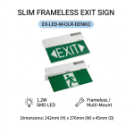 Slimline LED Exit Sign Double-Sided (Left & Right Arrow)