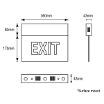 Slim LED Emergency Exit Sign (Single-Sided) – EmEX-1602M - Image 2