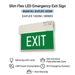 Slim Flex LED Emergency Exit Sign (Single-Sided) – EmFLEX-1602M