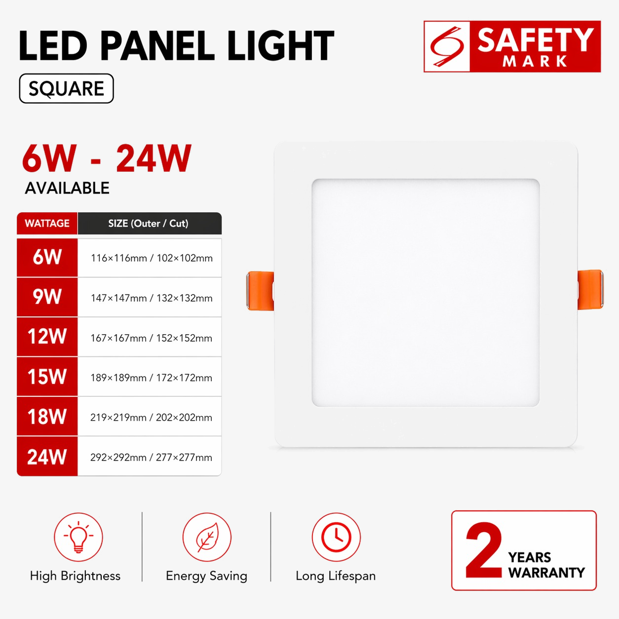 Image LIGHTING HUB SLIM PANEL DOWNLIGHT WITH SAFETY MARK - Image 1