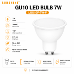 Sunshine GU10 LED Bulb 7W – Milky Wide Angle