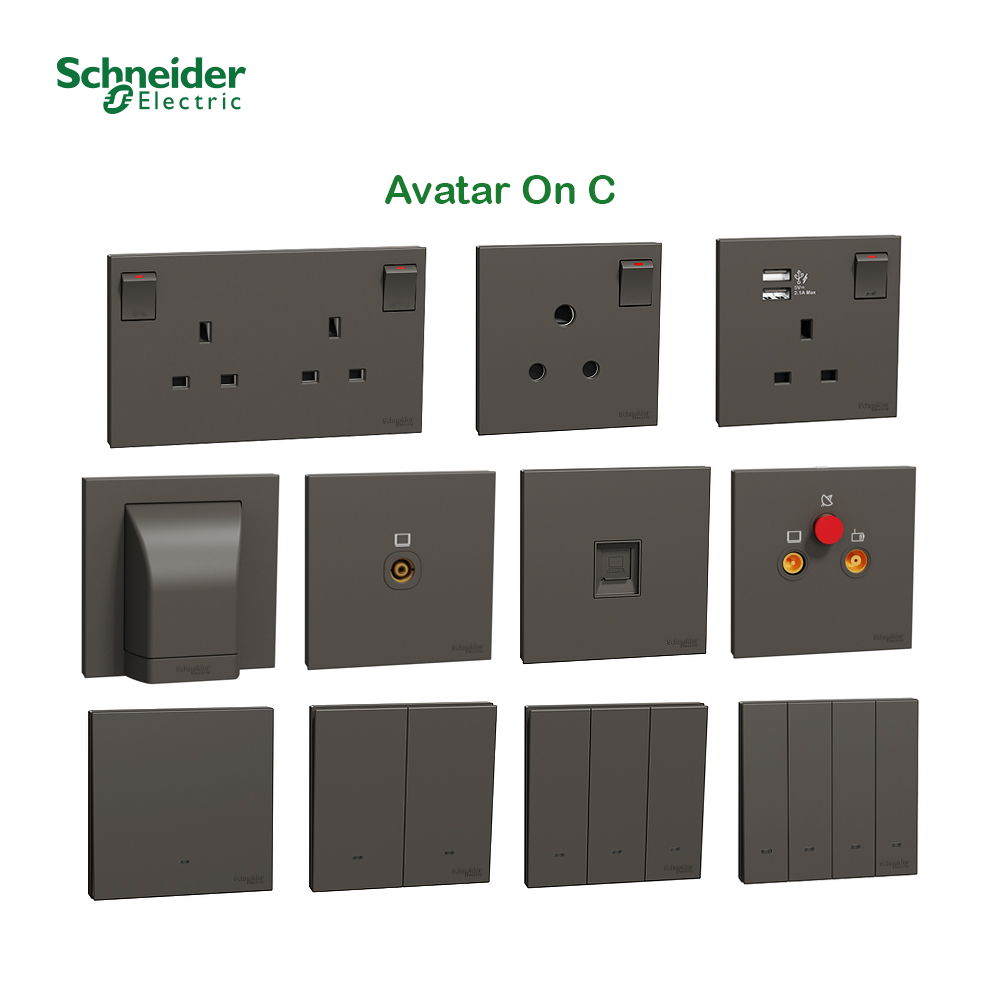 0-AvatarOnC-DG-a Schneider AvatarOn C Switch (dark grey) - Image 1