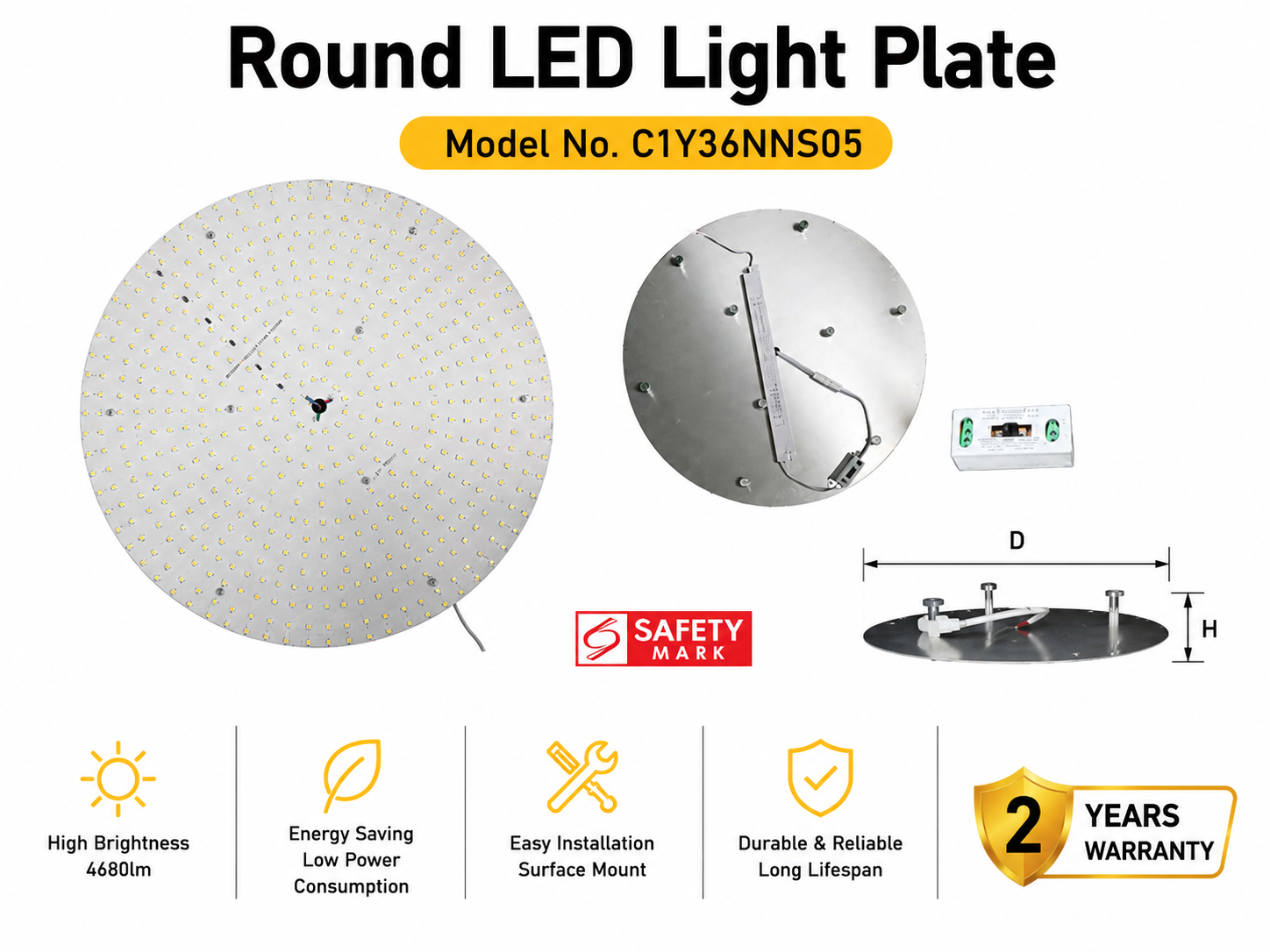 112eb90a-3217-4800-9fe0-1416db38478e Round LED Light Plate 36W - Image 1