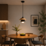 Modern Nordic Wooden Pendant Light Black - Image 2