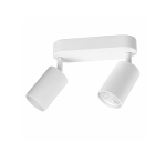 GU10 Surface Mounted Downlight Fitting – Double Head (White / Black)