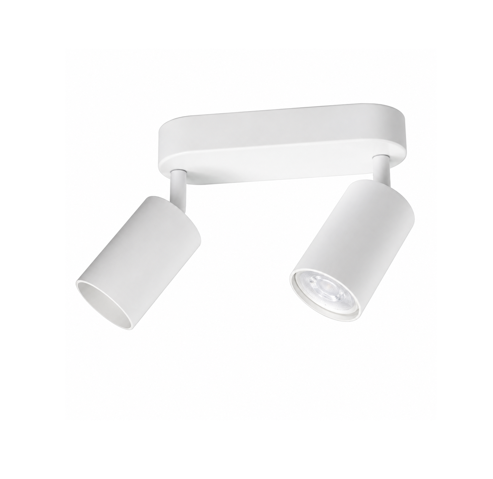 595d9047-dfcc-4e1a-b714-8a9bea43d02c GU10 Surface Mounted Downlight Fitting – Double Head (White / Black) - Image 1