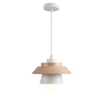 Modern Nordic Wooden Pendant Light White