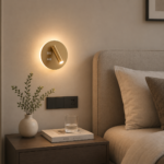 Modern Gold LED Wall Light with Halo Backlight 5W - Image 2