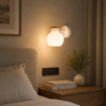 Pendant light LED Series –Wall Light 74390 Series (White + Wood) - Image 2
