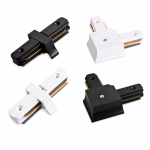 Track Light Connector Set – Straight / L-Shape Connector (Black / White)