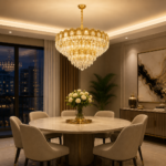 Luxury Crystal Chandelier – 18258/500 Gold Pendant Light - Image 2