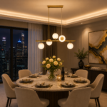 Modern Gold Glass Pendant Light – PENDANT-PION-321003-5L-GD-GH - Image 2