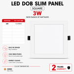 [PROMO] Lighting Hub 3W DOB Downlight Square 3000k