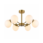Modern Gold Glass Chandelier – PENDANT-PION-74534-6R-GD-GH