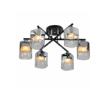 Modern Ceiling Pendant Light | Black Smoke Glass