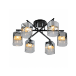 Modern Ceiling Pendant Light | Black Smoke Glass