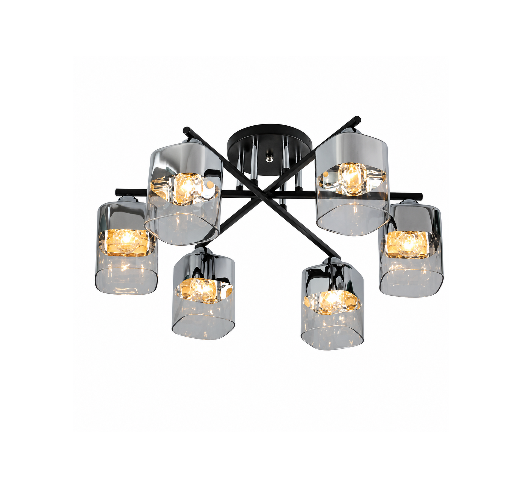 0abb4016-d3ef-4779-8dcb-9cd844860406 Modern Ceiling Pendant Light | Black Smoke Glass - Image 1