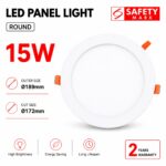 PLST ROUND 15W DOWNLIGHT WITH SAFETY MARK