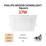 Philips Meson LED Downlight Square 17W