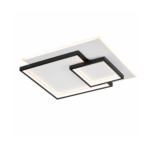 Modern LED Geometric Ceiling Light – Black & White