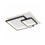 Modern LED Geometric Ceiling Light – Black & White
