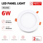 PLST ROUND 6W DOWNLIGHT WITH SAFETY MARK