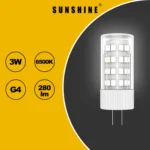 SUNSHINE LED Capsule Light Bulb G4 3W AC12V/DC12V | 3000K Warm White / 6500K Daylight