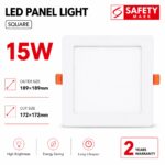 PLST SQUARE 15W DOWNLIGHT WITH SAFETY MARK