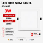 Lighting Hub DOB Downlight 3W (Square)